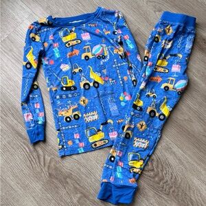 Little Sleepies Blue Construction Trucks Pajama Set